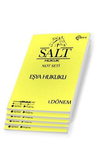 Eşya Hukuku Tek 1. Dönem Not Seti (2023-2024)-İÜHF-Konu Anlatım Kitapçığı