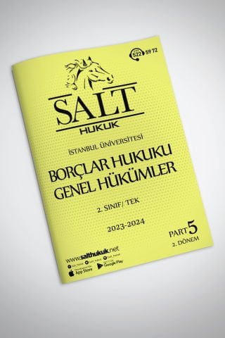 Borçlar Genel Hukuku Tek 2. Dönem Part-5 (2023-2024)-İÜHF-Konu Anlatım Kitapçığı