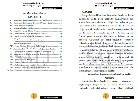 İcra ve İflas Hukuku 2. Dönem Part-5 (2020-2021)-KKÜ-Konu Anlatım Kitapçığı