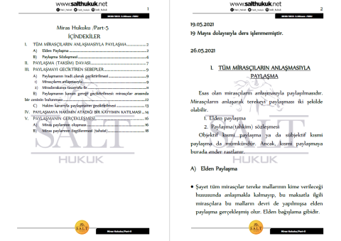 Miras Hukuku 2. Dönem Part-5 (2020-2021)-KKÜ-Konu Anlatım Kitapçığı