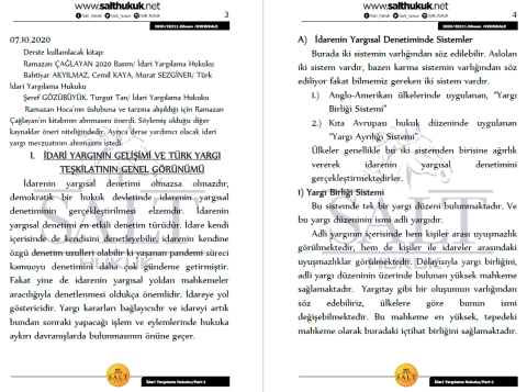 İdari Yargılama Hukuku 1. Dönem Part-1 (2020-2021)-KKÜ-Konu Anlatım Kitapçığı