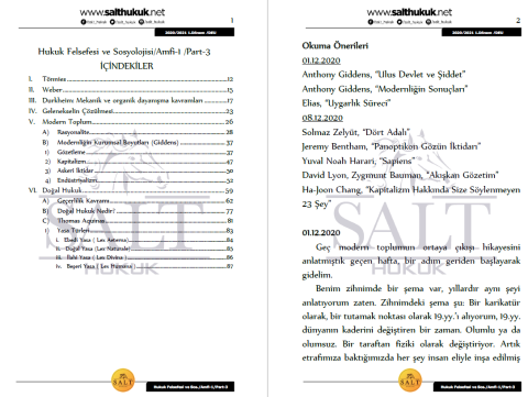 Hukuk Felsefesi Amfi 1 1. Dönem Not Seti (2020-2021)-DEÜ-Konu Anlatım Kitapçığı