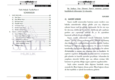 Türk Hukuk Tarihi 2. Dönem Part-1 (2020-2021)-AKHF-Konu Anlatım Kitapçığı