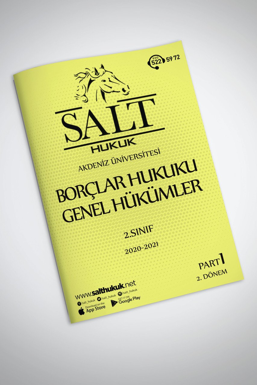 Borçlar Genel Hukuku 2. Dönem Part-1 (2020-2021)-AKHF-Konu Anlatım Kitapçığı