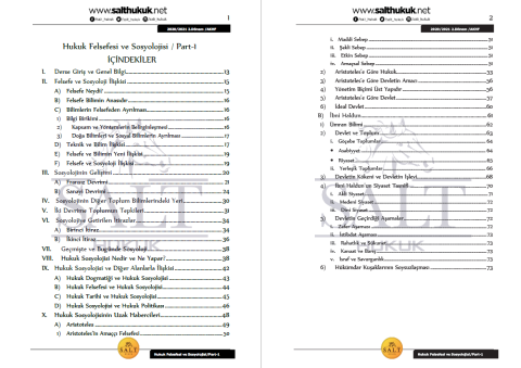 Hukuk Felsefesi ve Sosyolojisi 2. Dönem Part-1 (2020-2021)-AKHF-Konu Anlatım Kitapçığı