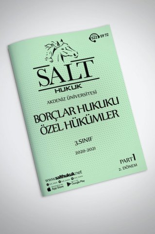 Borçlar Özel Hukuku 2. Dönem Part-1 (2020-2021)-AKHF-Konu Anlatım Kitapçığı