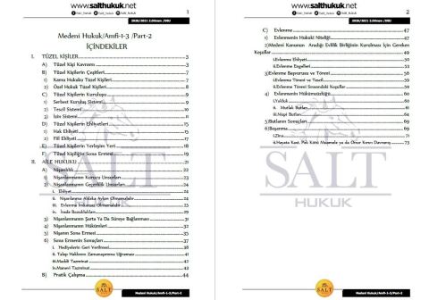 Medeni Hukuk Amfi 3 2. Dönem Not Seti (2020-2021)-DEÜ-Konu Anlatım Kitapçığı