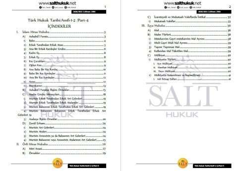 Türk Hukuk Tarihi Amfi 1-2 2. Dönem Not Seti (2020-2021)-DEÜ-Konu Anlatım Kitapçığı