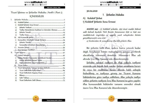 Ticaret İşletme ve Şirketler Hukuku Amfi 1 2. Dönem Not Seti (2020-2021)-DEÜ-Konu Anlatım Kitapçığı