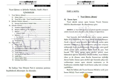 Ticaret İşletme ve Şirketler Hukuku Amfi 1 2. Dönem Not Seti (2020-2021)-DEÜ-Konu Anlatım Kitapçığı