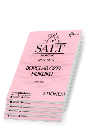 Borçlar Özel Hukuku Amfi 1 2. Dönem Not Seti (2020-2021)-DEÜ-Konu Anlatım Kitapçığı