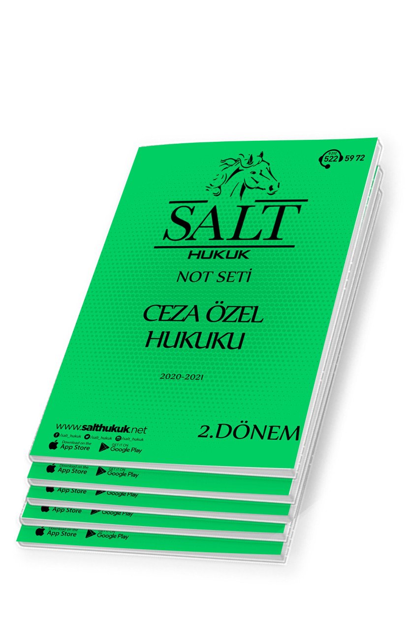 Ceza Özel Hukuku Amfi 1-2 2. Dönem Not Seti (2020-2021)-DEÜ-Konu Anlatım Kitapçığı