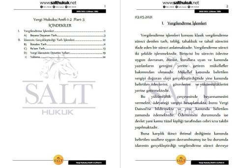 Vergi Hukuku Amfi 1-2 2. Dönem Not Seti (2020-2021)-DEÜ-Konu Anlatım Kitapçığı