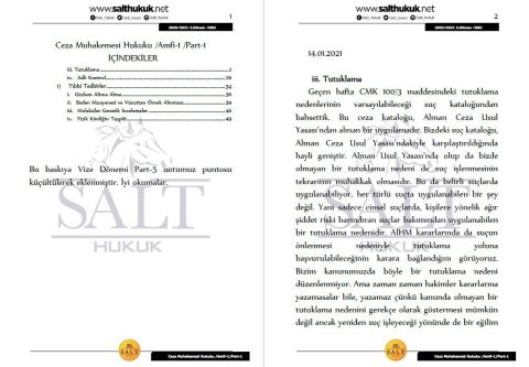 Ceza Muhakemesi Hukuku Amfi 1 2. Dönem Not Seti (2020-2021)-DEÜ-Konu Anlatım Kitapçığı