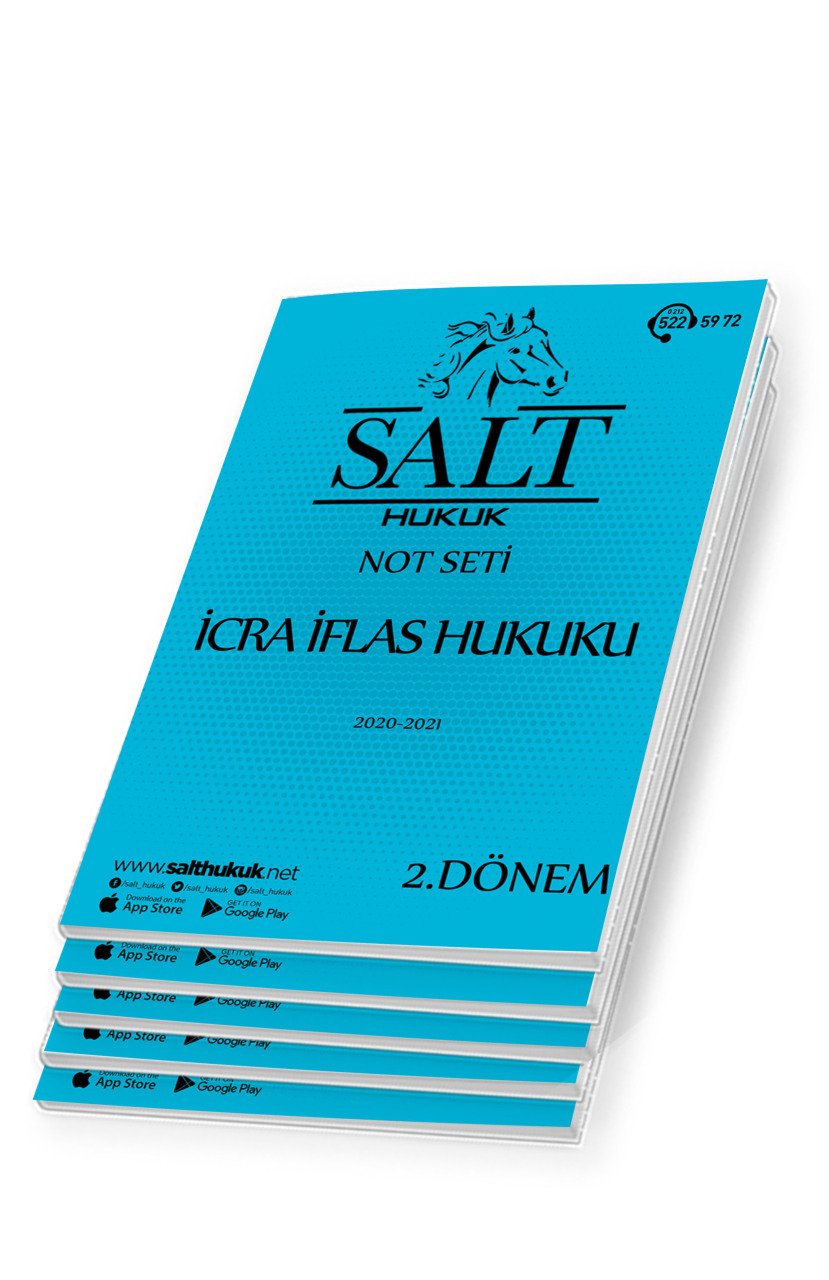 İcra ve İflas Hukuku Amfi 1 2. Dönem Not Seti (2020-2021)-DEÜ-Konu Anlatım Kitapçığı