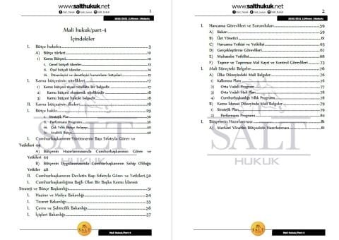 Maliye Hukuku 2. Dönem Part-4 (2020-2021)-AKHF-Konu Anlatım Kitapçığı