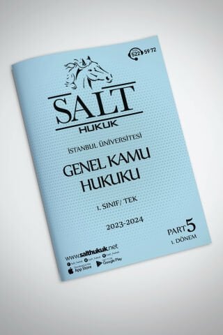 Genel Kamu Hukuku Tek 1. Dönem Part-5 (2023-2024)-İÜHF-Konu Anlatım Kitapçığı