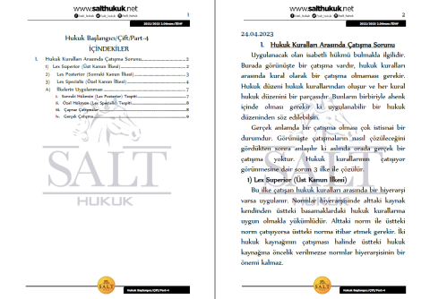 Hukuk Başlangıcı Çift 2. Dönem Part-4 (2022-2023)-İÜHF-Konu Anlatım Kitapçığı