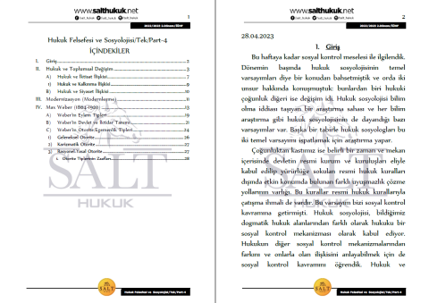 Hukuk Felsefesi Tek 2. Dönem Part-4 (2022-2023)-İÜHF-Konu Anlatım Kitapçığı