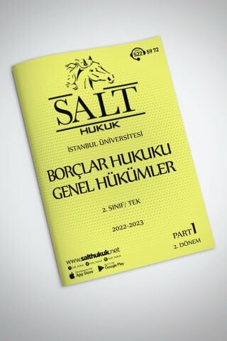 Borçlar Genel Hukuku Tek 2. Dönem Part-1 (2022-2023)-İÜHF-Konu Anlatım Kitapçığı