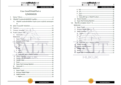 Ceza Genel Hukuku 1. Ve 2.Öğretim 2. Dönem Part-4 (2022-2023)-İÜHF-Konu Anlatım Kitapçığı