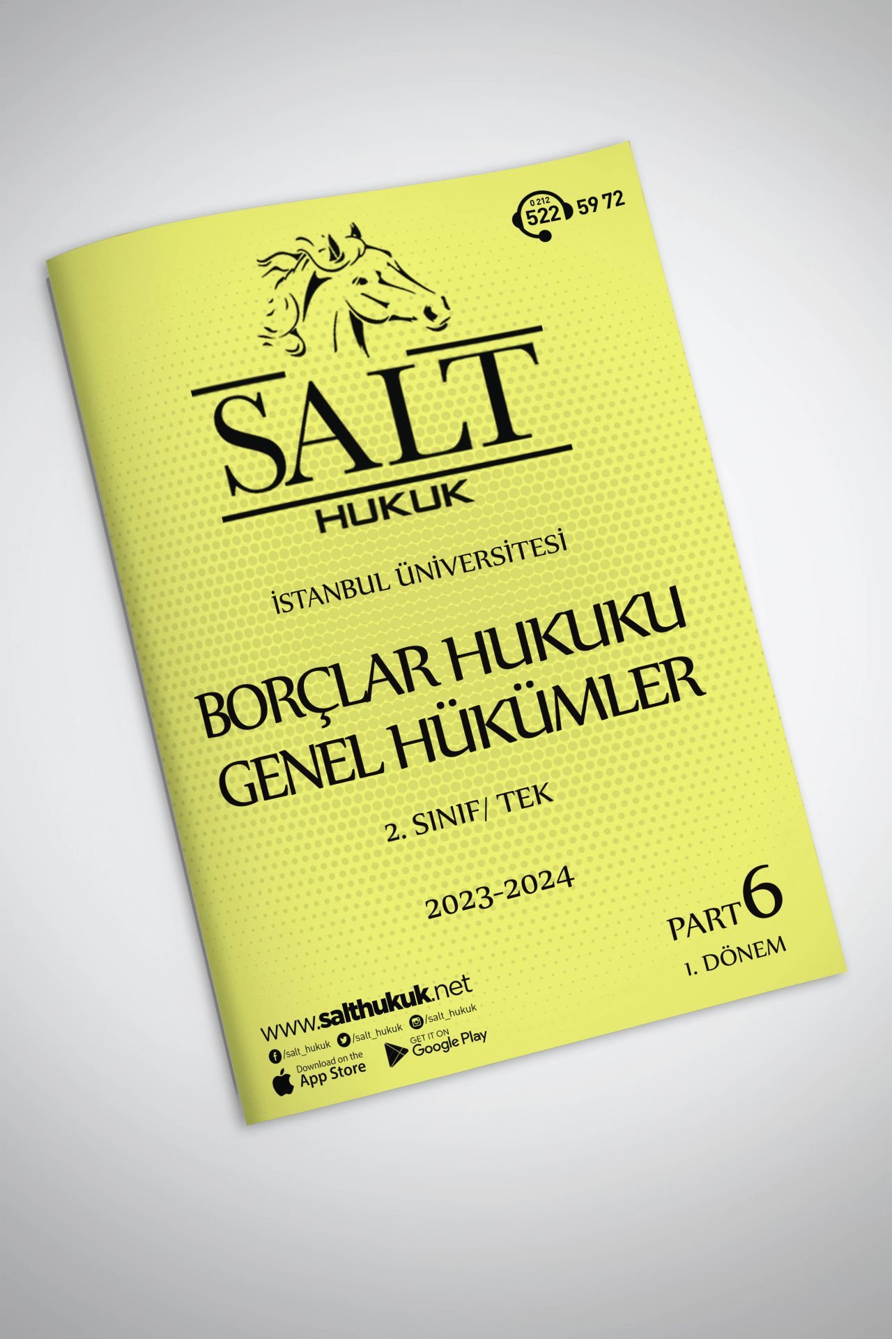 Borçlar Genel Hukuku Tek 1. Dönem Part-6 (2023-2024)-İÜHF-Konu Anlatım Kitapçığı