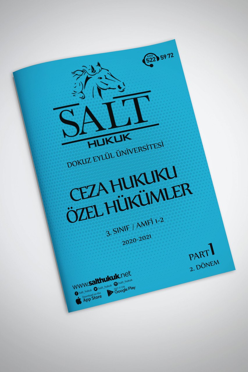 Ceza Özel Hukuku Amfi 1-2 2. Dönem Part-1 (2020-2021)-DEÜ-Konu Anlatım Kitapçığı