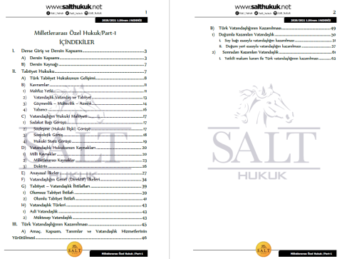 Milletler Özel Hukuku 1. Dönem Part-1 (2020-2021)-AKHF-Konu Anlatım Kitapçığı