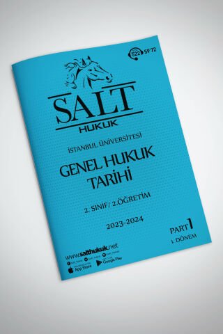 Genel Hukuk Tarihi 2.Öğretim 1. Dönem Part-1 (2023-2024)-İÜHF-Konu Anlatım Kitapçığı