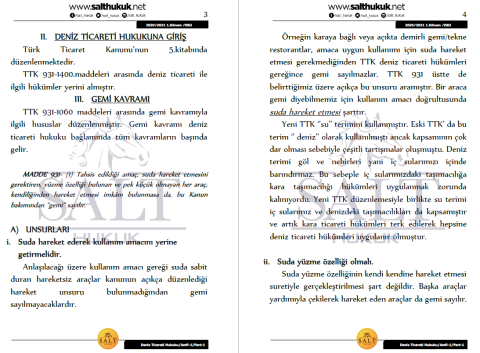 Deniz Ticaret Hukuku Amfi 1 1. Dönem Part-1 (2020-2021)-DEÜ-Konu Anlatım Kitapçığı