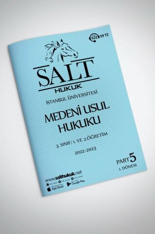 Medeni Usul Hukuku 1.Ve2.Öğretim 1. Dönem Part-5 (2022-2023)-İÜHF-Konu Anlatım Kitapçığı