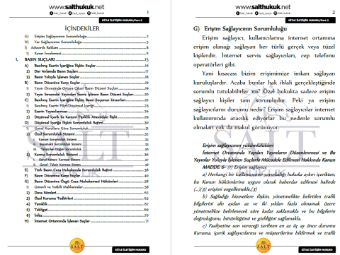 KİTLE İLETİŞİM VE İNTERNET HUKUKU TÜM KONULAR PART-2-Konu Anlatım Kitapçığı