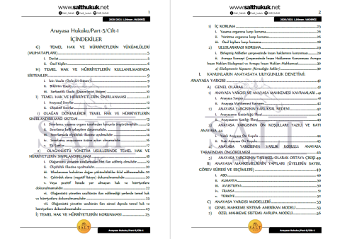 Anayasa Hukuku 1. Dönem Part-5 (2020-2021)-AKHF-Konu Anlatım Kitapçığı