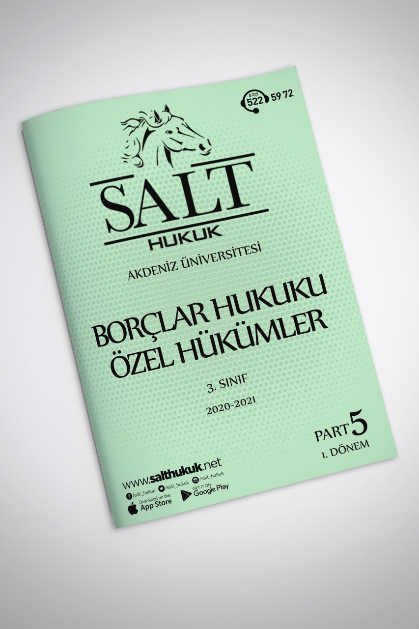 Borçlar Özel Hukuku 1. Dönem Part-5 (2020-2021)-AKHF-Konu Anlatım Kitapçığı