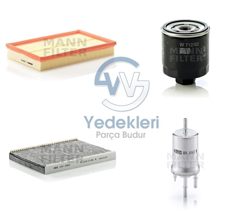 Bora Bakım Filtre Seti 1.6 16v BCB Motor - Mann Hummel - Orjinal