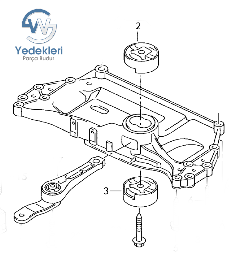 Passat Travers Takozu 1.4TSI / 1.6TDI / 2.0TDI 1K0199868Q / 1K0199867Q