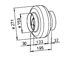 Helios RR EC 160 Kanal Fanı