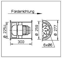 Helios VARD 225/4 TK Karma Akışlı Fan