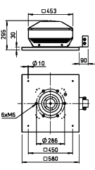 Helios RDD 250/4 Ex Çatı Fanı