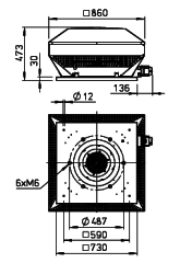 Helios RDD 450/6 Çatı Fanı