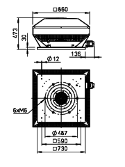 Helios RDD 450/6 Ex Çatı Fanı
