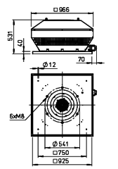 Helios RDD 500/6 Çatı Fanı