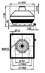 Helios RDD 710/6 Çatı Fanı