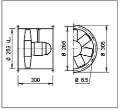 Helios HRFD 250/4.Ex Kanal Tipi Aksiyel Fan