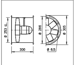Helios HRFD 250/4/2 Kanal Tipi Aksiyel Fan