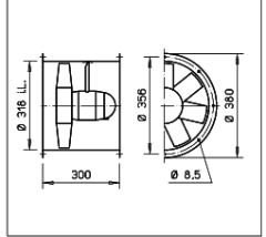Helios HRFD 315/2 Kanal Tipi Aksiyel Fan