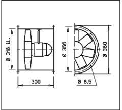 Helios HRFD 315/4 Kanal Tipi Aksiyel Fan