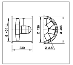 Helios HRFD 400/4/4 Kanal Tipi Aksiyel Fan