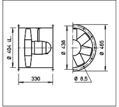 Helios HRFD 400/8/4 Kanal Tipi Aksiyel Fan