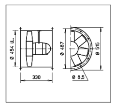 Helios HRFD 450/4 Kanal Tipi Aksiyel Fan